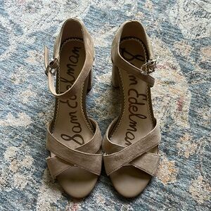Nude suede Sam Edelman heels
